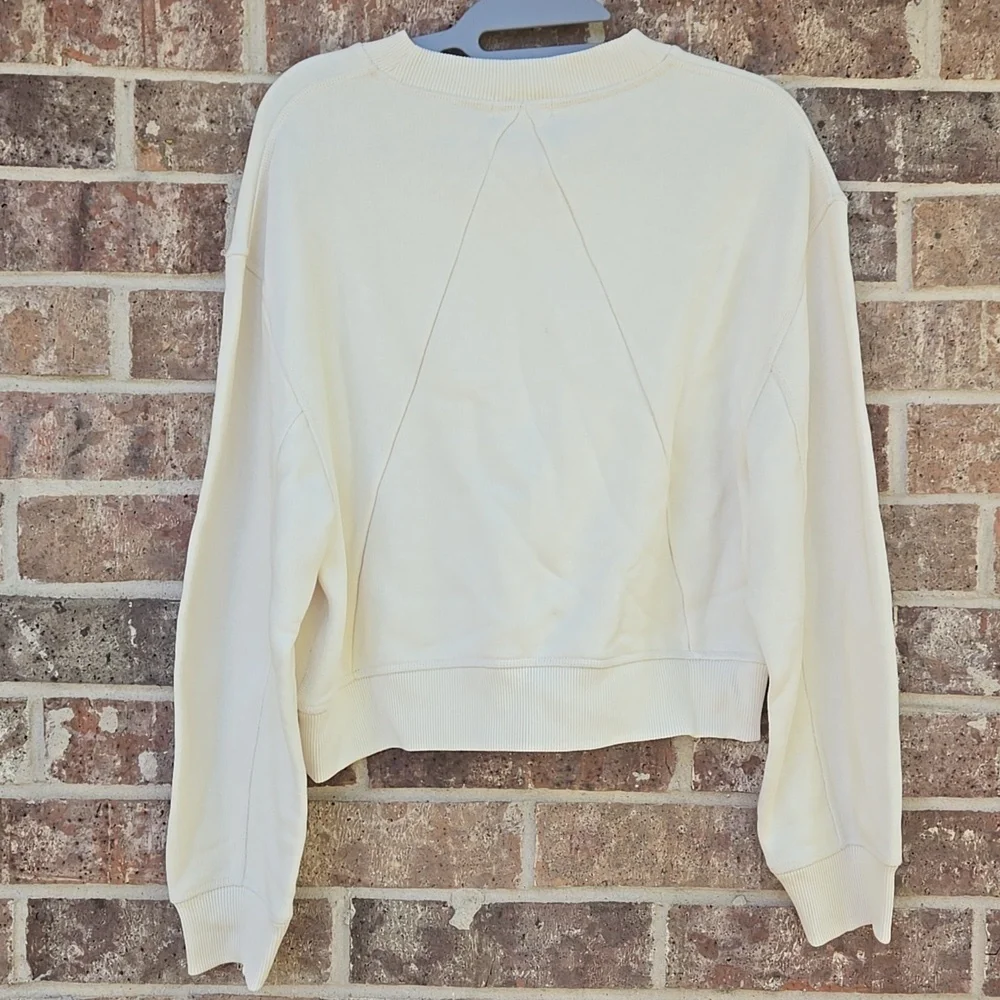Rag & Bone Rb Raquet Sweatshirt in Ivory Size XS Nwt - Picture 5 of 5